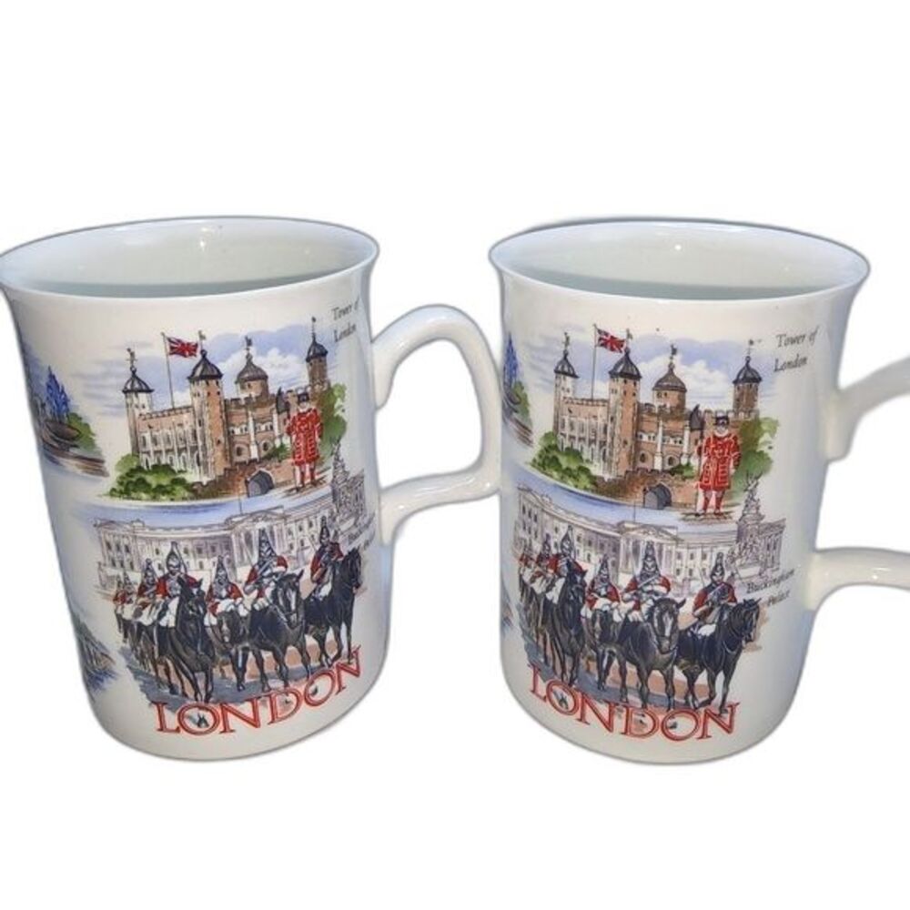 Lambert Of London Pair‎ of London Landmark Bone China Coffee Cups